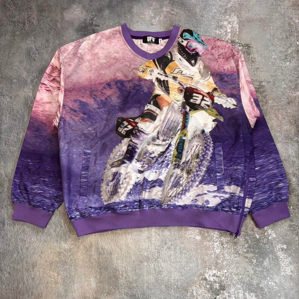 Used Future Universal Purple Motocross Sweatshirt. BMX Korean Brand Size XL